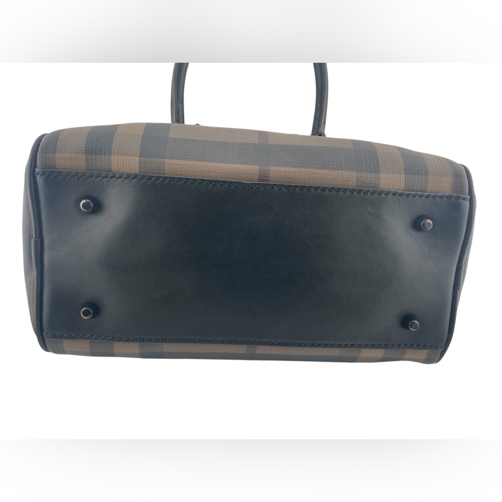 Burberry Charcoal and Black Checkered Satchel - Picture 2 of 3